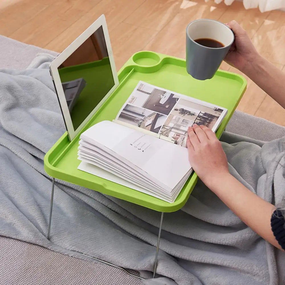 Folding Laptop Bed Table with Cup Holder