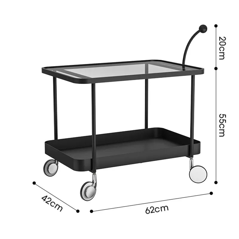 Stylish Sleek Glass Trolley