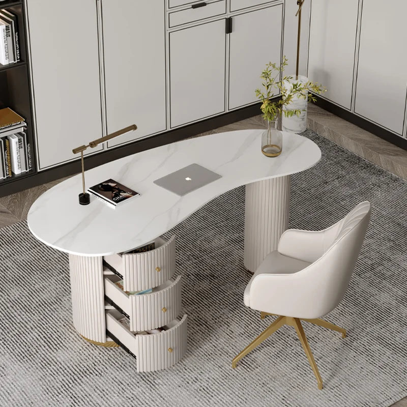 Modern Marble-Top Luxury Desk