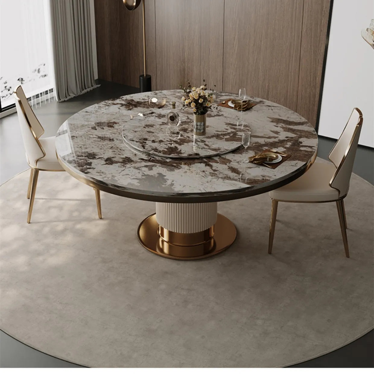 Modern Italian Marble Dining Set