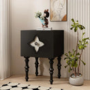 Wechseln Luxe Black Corner Nightstand 3 Bild