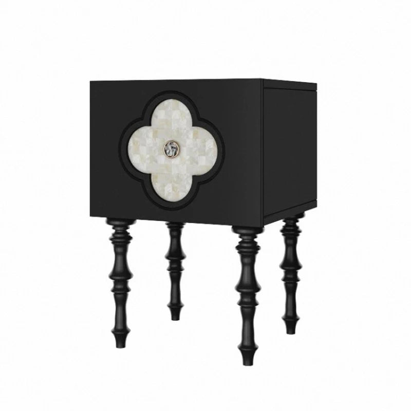 Luxe Black Corner Nightstand