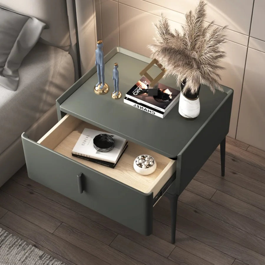 Minimalist Nordic Wooden Nightstand Set