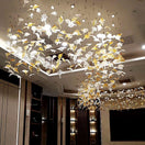 Wechseln Artistic Maple Leaf Glass Chandelier 2 Bild