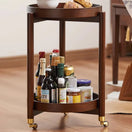 Wechseln Contemporary Solid Wood Trolley Cart 2 Bild