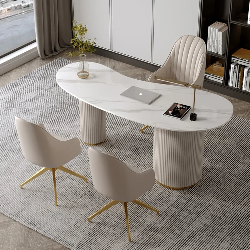 Modern Marble-Top Luxury Desk