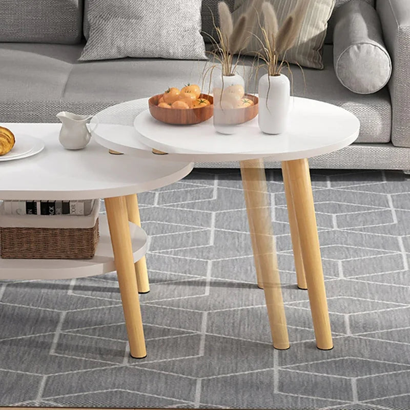 Modern Wooden Round Coffee Table