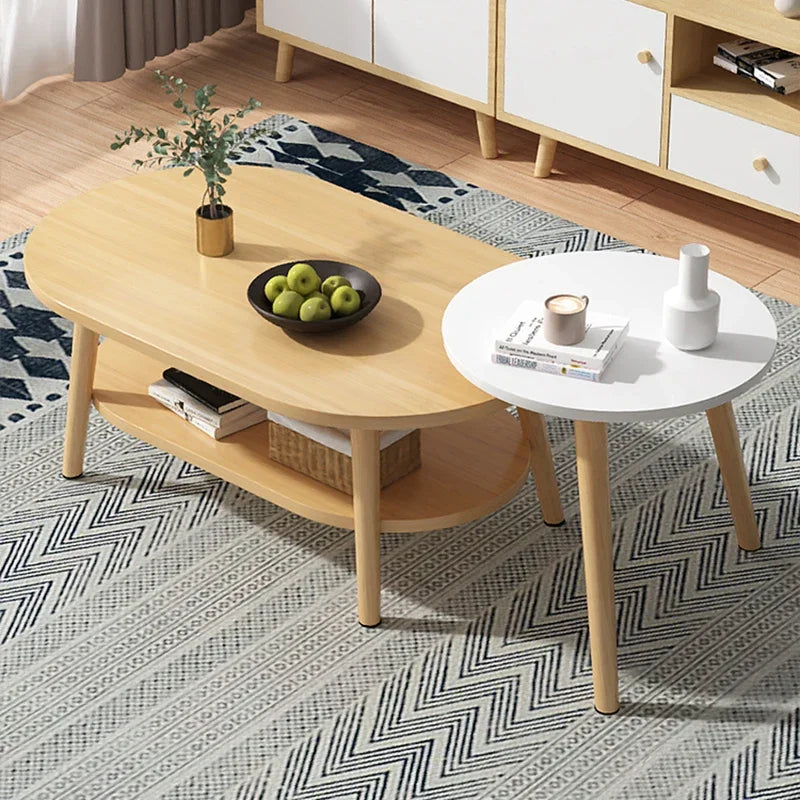 Modern Wooden Round Coffee Table