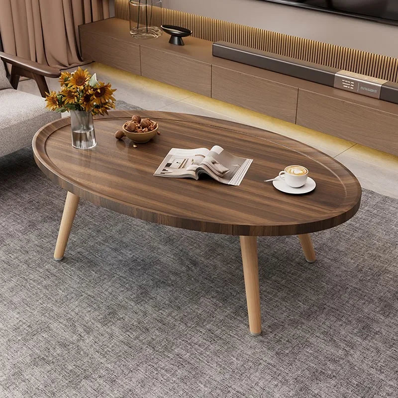 Modern Wooden Round Coffee Table