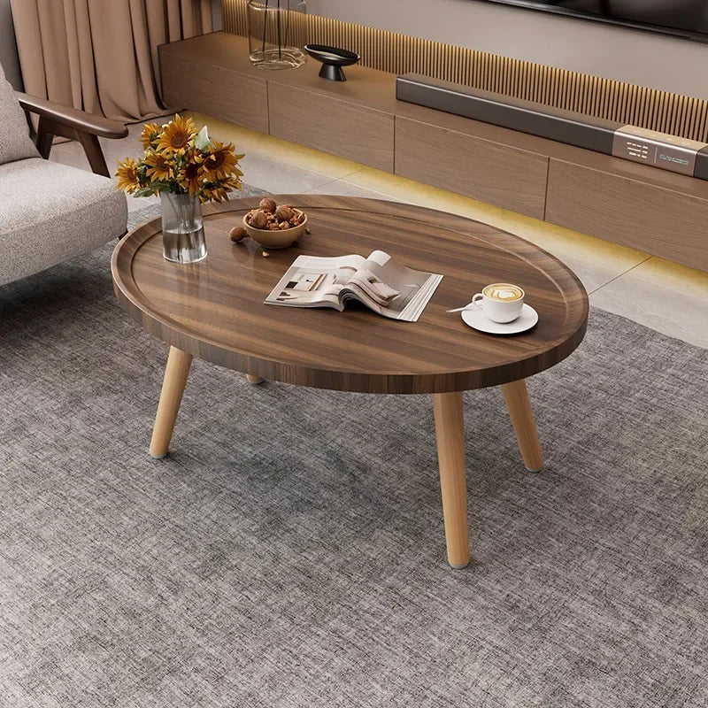 Modern Wooden Round Coffee Table